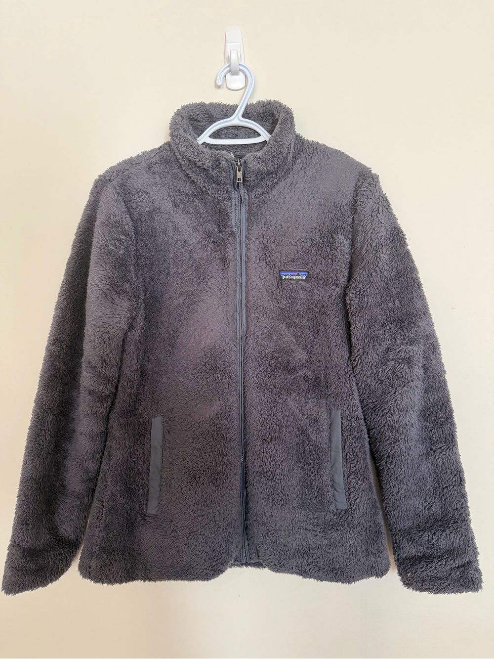 Patagonia Los Gatos Full Zip Sherpa Fleece Jacket Gray Womens Fuzzy
Warm